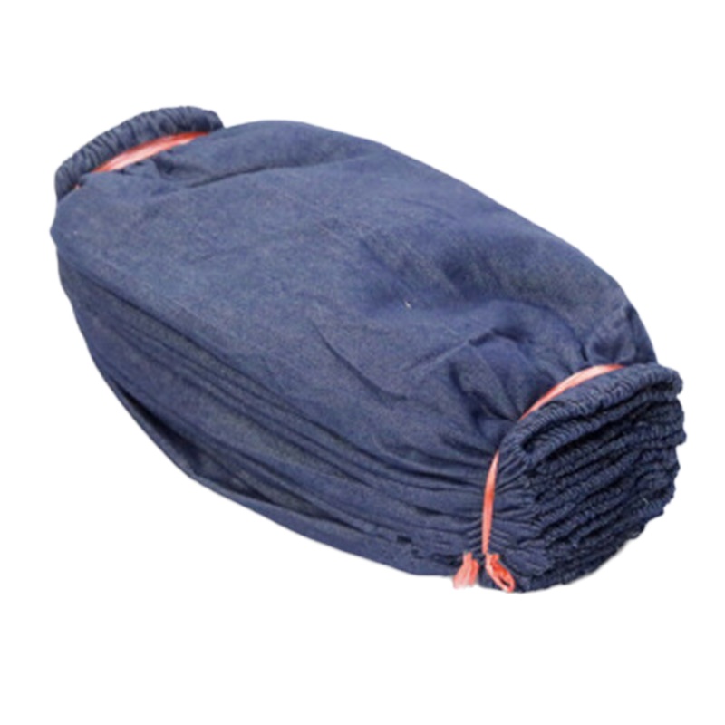 冰禹 BYlf-504 防水油污袖套 工作劳保袖套 袖黑色帆布 牛仔套袖袖头38*20cm 10双