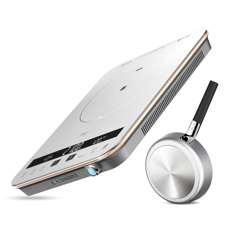 Taigroo/钛古 新款进口面板火锅电磁炉家用正品智能爆炒两件套