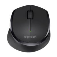 罗技(Logitech) 鼠标 无线鼠标 办公鼠标 右手鼠标 黑色 带无线2.4G接收器