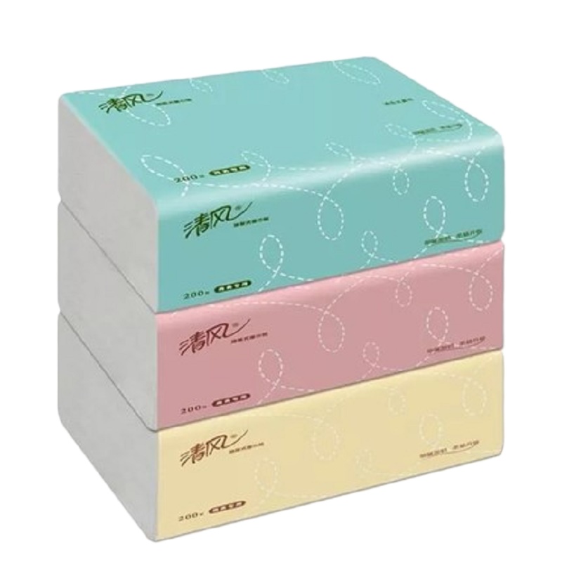 清风200抽双层3包软抽 1*16提*3包 BR38AC