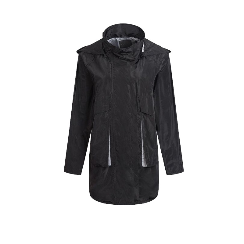 拉夏贝尔puella春季女装连帽薄风衣外套女中长款韩版宽松20009328