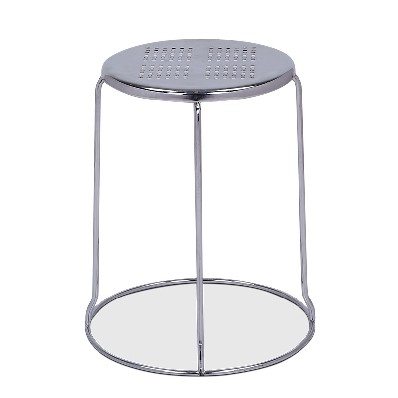 [红心家居]简约时尚铁艺圆椅凳子餐椅小户型家居专用椅子