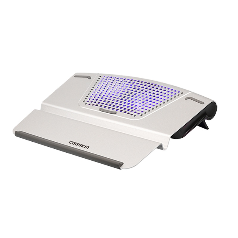 酷奇(cooskin) YDA-010 铝合金支架底座 低噪便携 调节风速 笔记本散热器(计价单位:个) 银色