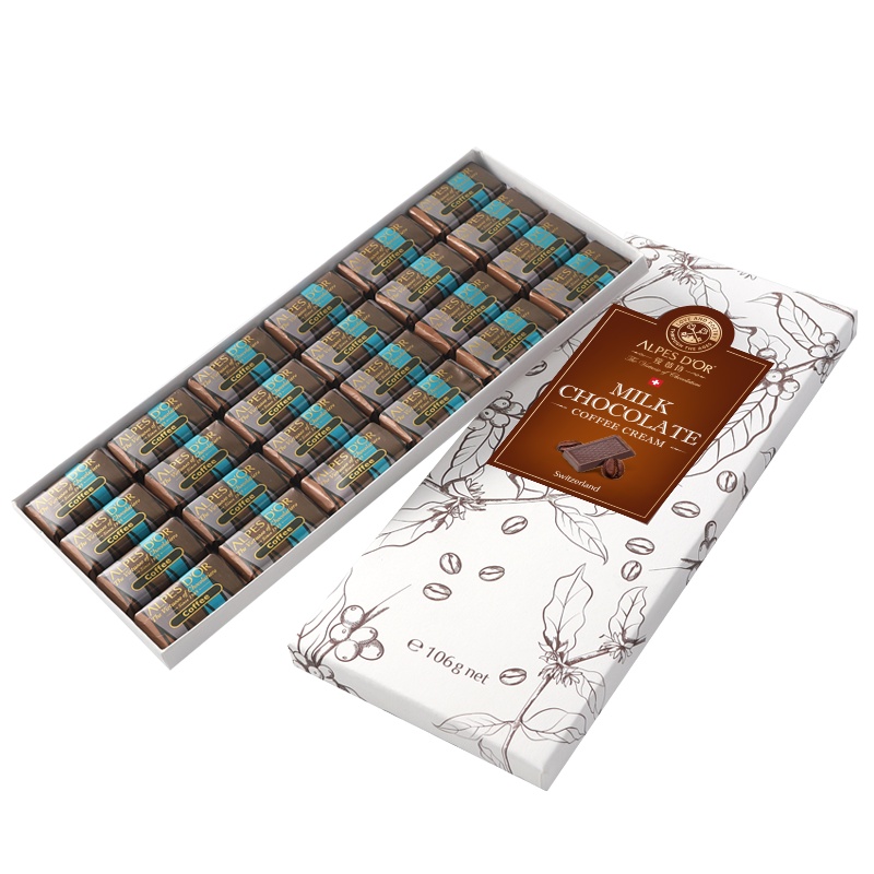 爱普诗瑞士进口咖啡巧克力礼盒106g 咖啡味巧克力零食 订单厂家会在24小时内从浙江宁波发货