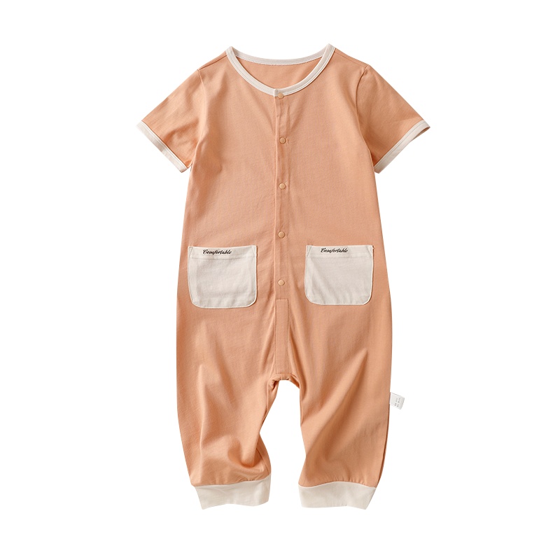 精典泰迪儿童连体睡衣短袖薄款女童空调服男宝宝家居服