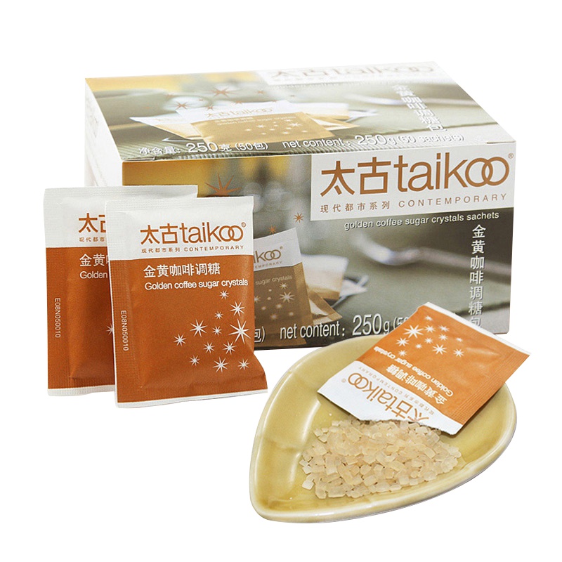 太古金黄咖啡调糖包5g*50 咖啡专用赤砂糖 国产黄糖包 太古出品