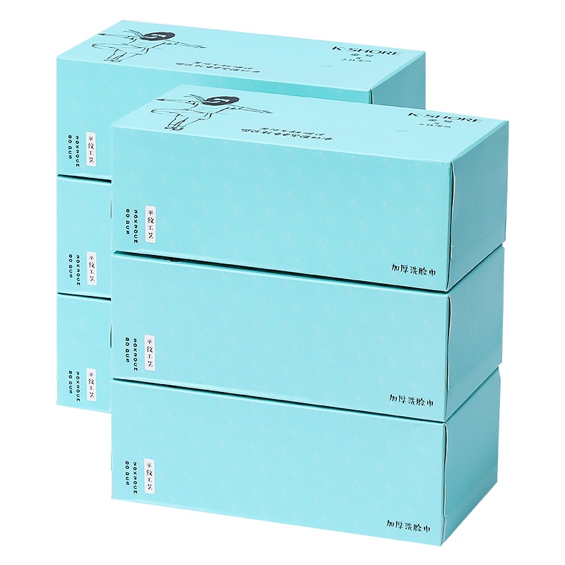 金号(KING SHORE) 小林漫画一次性洗脸巾 TSR021-p六盒装 20*20cm 80抽/盒