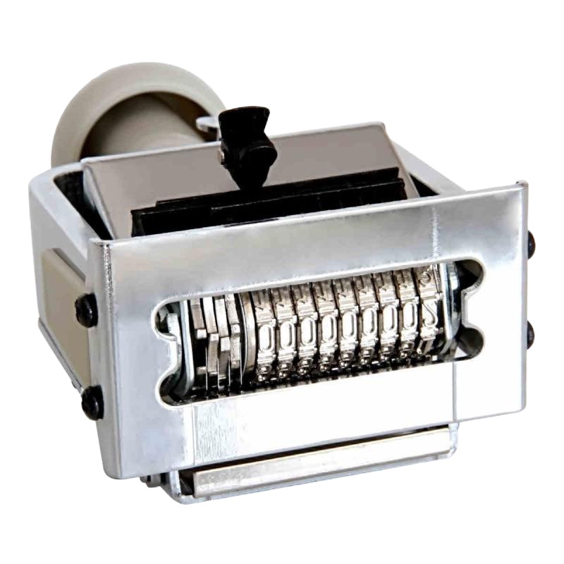 得力7509九位自动号码机(白)