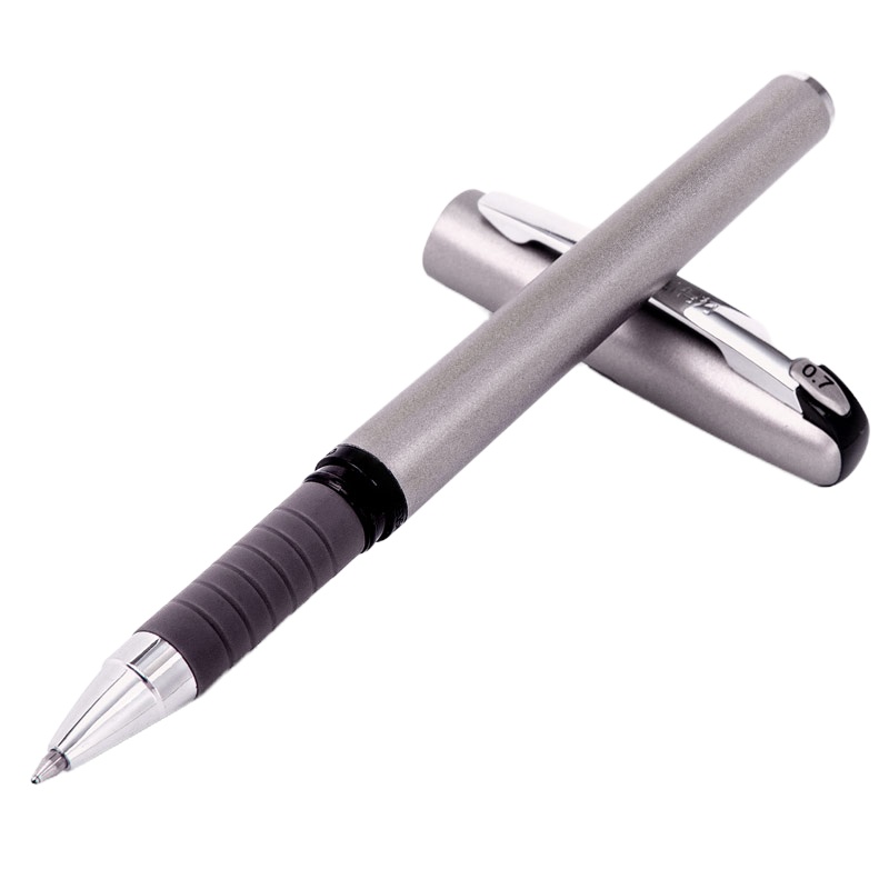 得力(deli)DL-S26 水笔签字笔 碳素笔 办公用品 12支盒0.7mm黑色中性笔