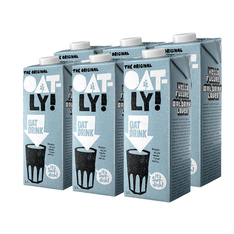 OATLY噢麦力 原味燕麦露1L*6瓶 植物谷物饮料 早餐随心组合