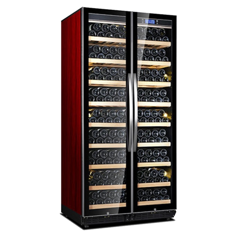 尊堡BJ-735 双开门红酒柜恒温酒柜定制酒柜商用双门一体柜压缩机大容量 340支装 黑色满配款