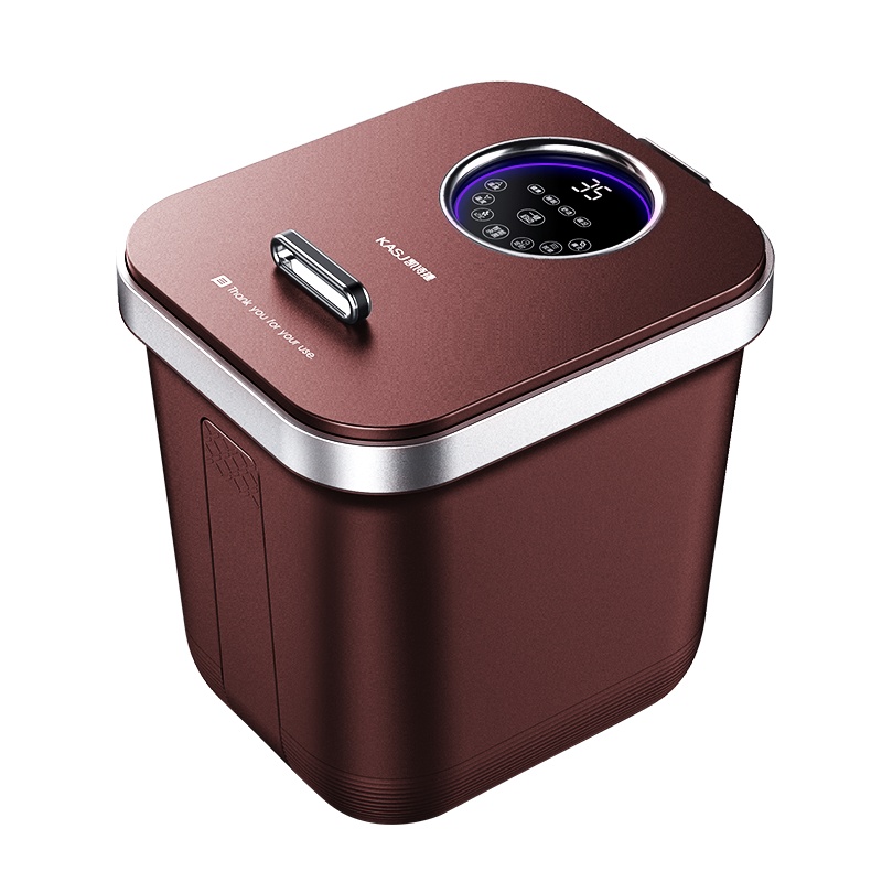 德国KASJ（凯诗捷）Z201泡脚桶电动按摩洗脚盆加热恒温家用全自动过小腿足疗足浴盆 釉底红