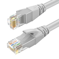 晶华 六类千兆网线 CAT6类高速网络连接线 家用电脑宽带机顶盒非屏蔽8芯双绞工程跳线 灰色15米W191M