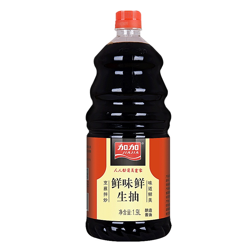 加加 鲜味鲜生抽1900ml 酿造酱油 优质大豆酿造豉香好酱油 厨房火锅调料