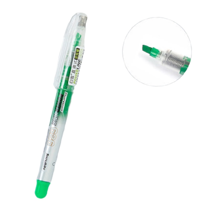 白雪626荧光笔 荧光标记笔 彩色粗划重点 直液式淡色荧光笔 12支/盒 绿色(一盒价)