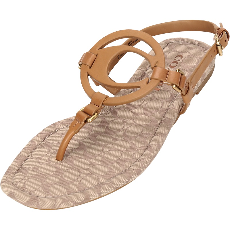 COACH 蔻驰 女士 专柜款皮革JERI平底凉鞋 G4996