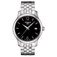 天梭(TISSOT)手表 俊雅系列钢带石英女士腕表