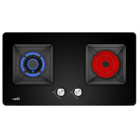 华帝(vatti)i8H01B燃气灶聚能灶4.5KW妈妈灶一级能效节能 钢化玻璃双眼灶具液化气