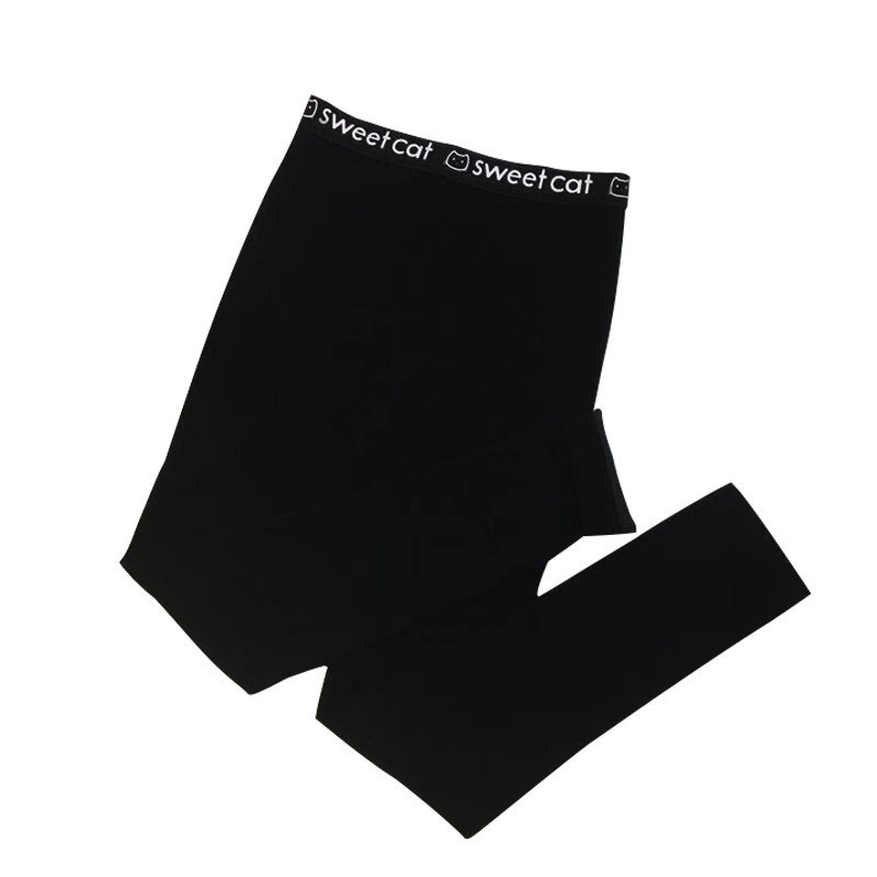 猫人时尚打底裤春秋薄款九分裤袜可爱猫咪小黑裤韩版修身显瘦女士