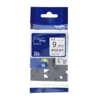 兄弟(brother)TZe-Z121原装标签色带/碳带 透明底/黑字9mm