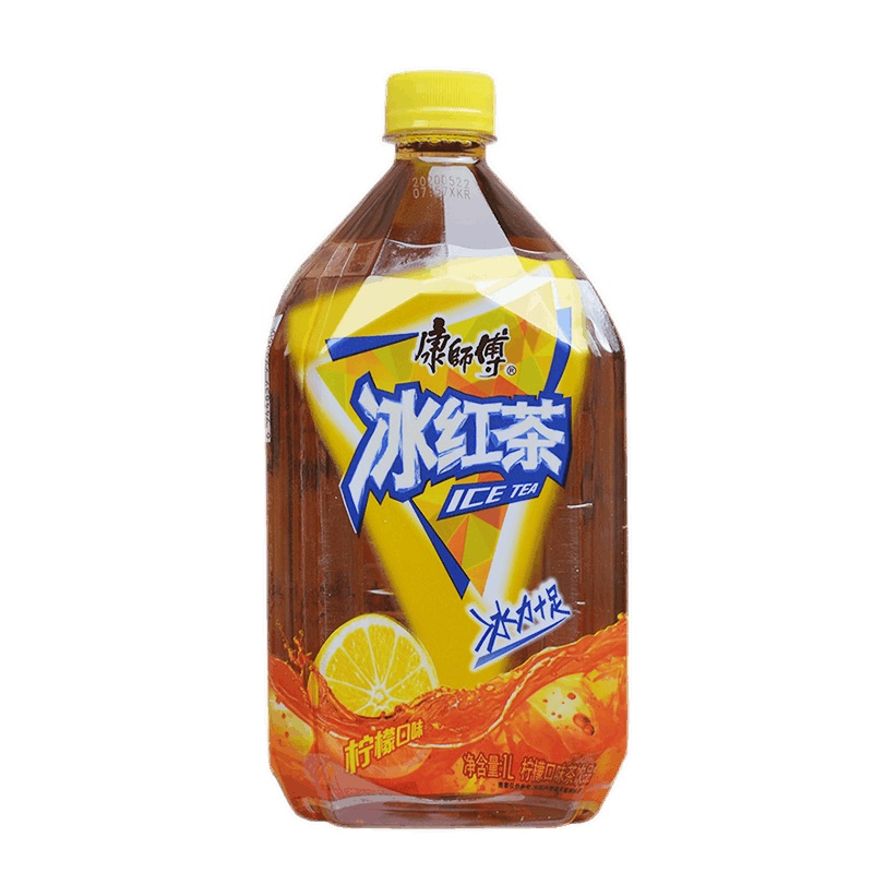 康师傅冰红茶大瓶1L*8瓶装柠檬味康师傅饮料