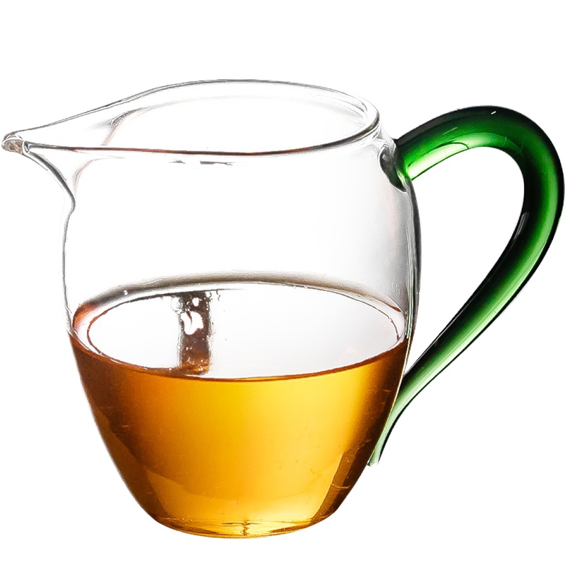 耐热玻璃公道杯公杯茶漏套装加厚大号茶海分茶器功夫茶具配件 封后 玻璃[70乘85]无由公杯
