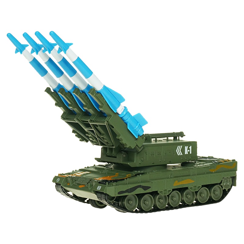 凯迪威 仿真军事模型合金主战坦克合金儿童玩具军事战车 1:40防空导弹坦克车