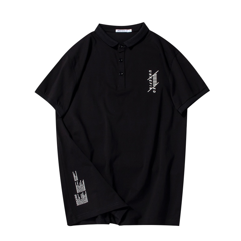 鳄鱼恤(CROCODILE) 2019夏季新款潮流男装衬衫领POLO衫夏装新款领短袖T恤男翻领短袖衣服