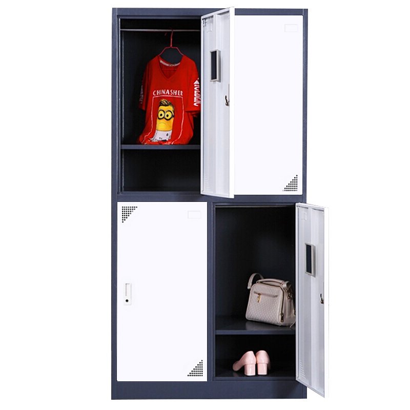 苏美特更衣柜员工储物柜职员柜存包柜拆装四门更衣柜灰白套