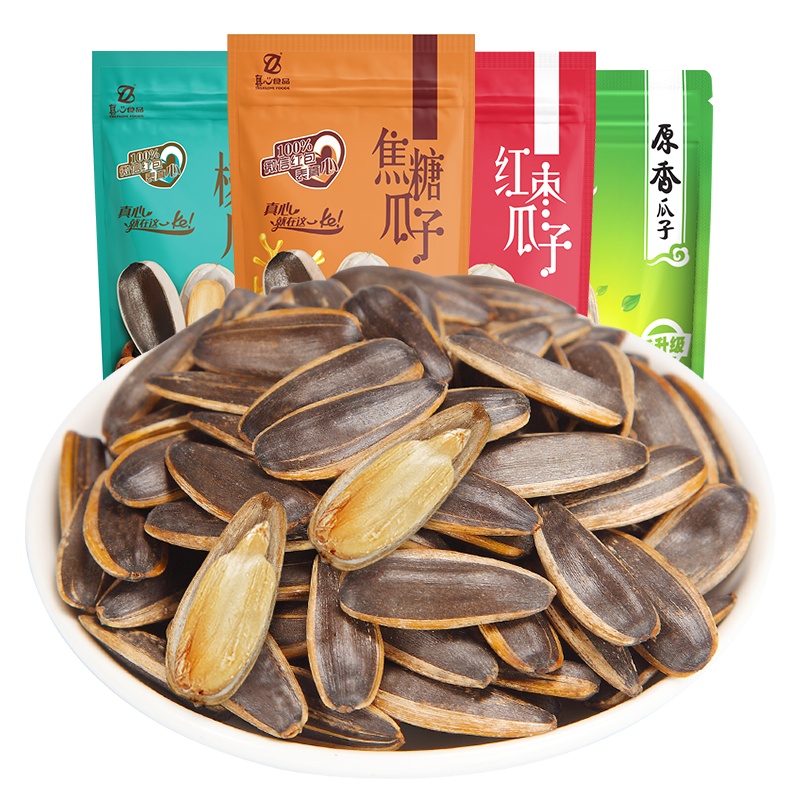 [真心 110g瓜子] 焦糖/山核桃味瓜子110g 葵花籽坚果炒货零食品特产批发