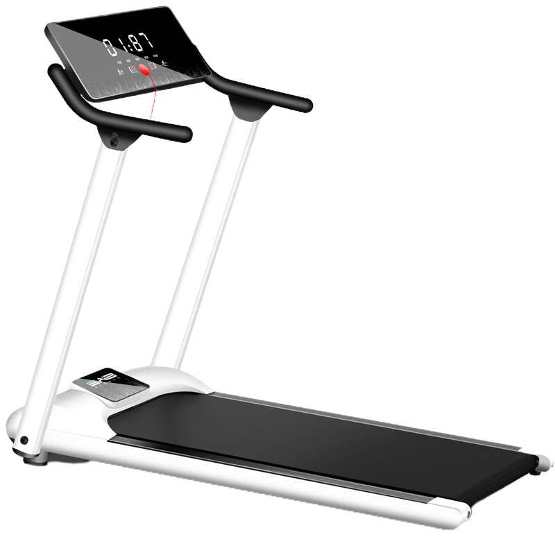 平板跑步机家用款小型折叠迷你简易电动走步机纳丽雅健身房专用 湿晶屏-带扶手