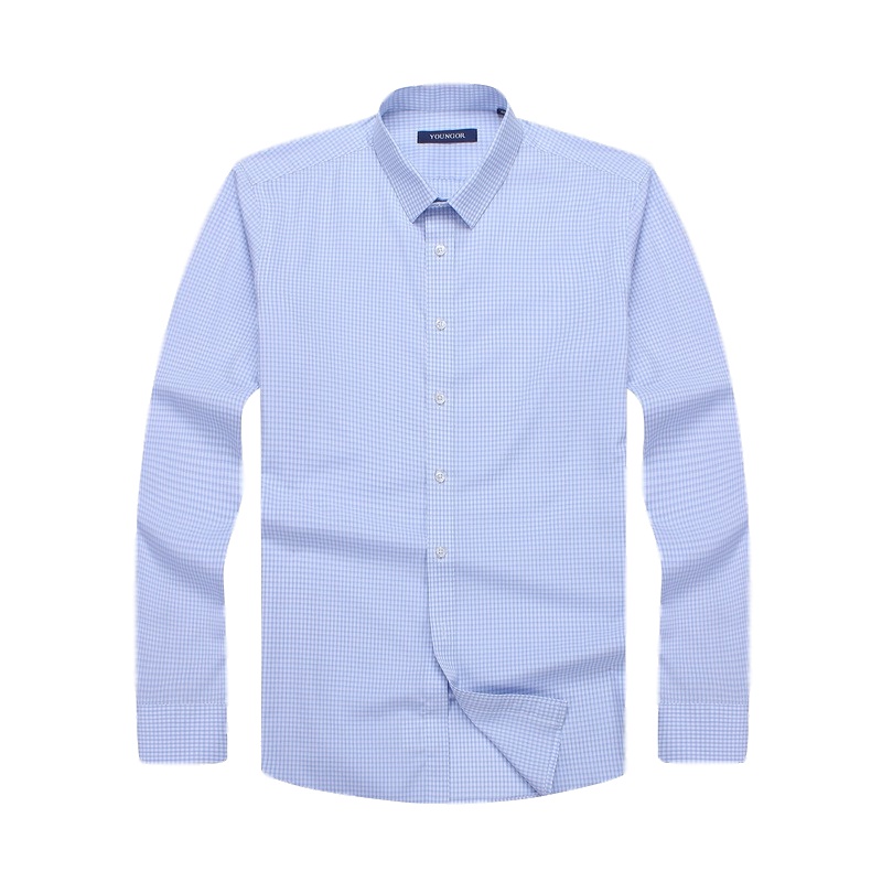 Youngor/雅戈尔秋季新品男士商务正装蓝色DP免烫长袖衬衫371IFY