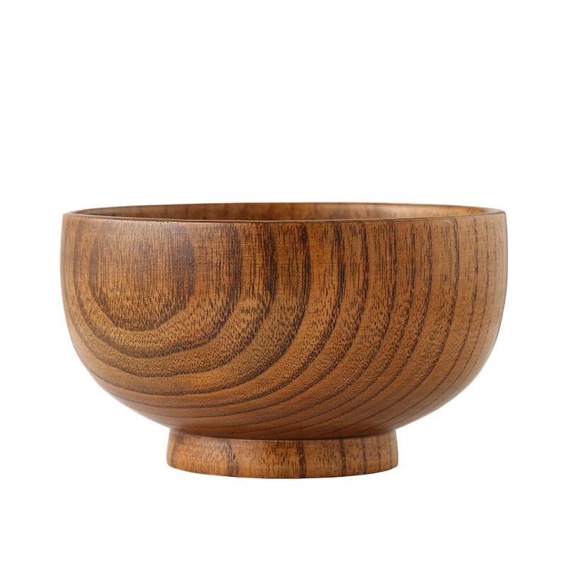 达乐丰整木枣木碗儿童成人木碗家用手工原木防摔整木碗日式餐具沙拉碗
