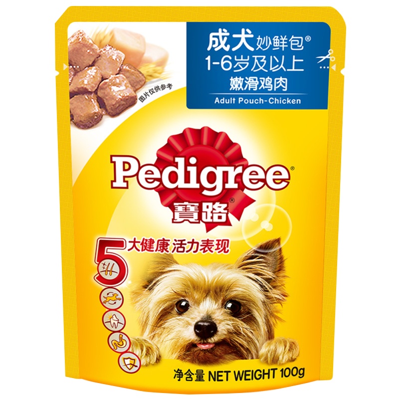 宝路妙鲜包全价成犬犬粮鸡肉高汤口味100g