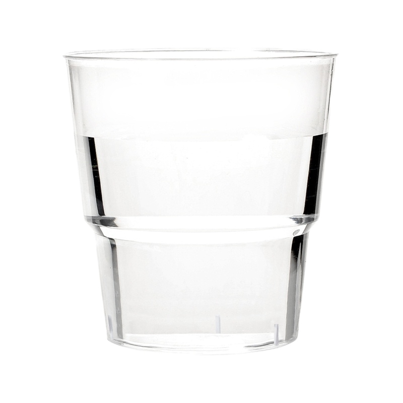 佳胜雅 一次性航空杯加厚透明硬塑料杯子(15只/包 2包装)