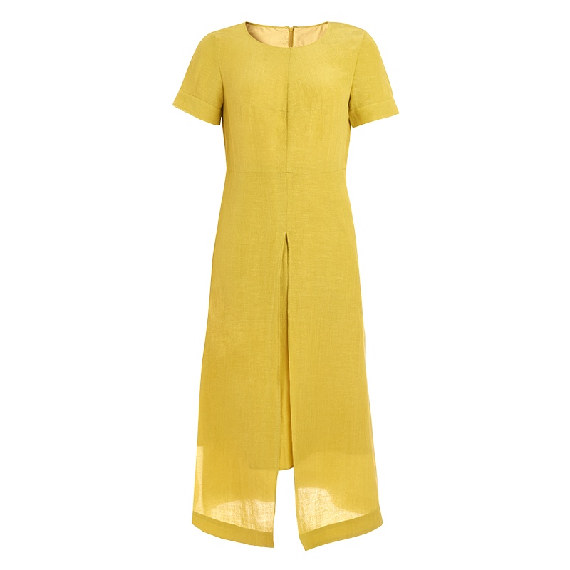 鄂尔多斯1980春夏欢悦系列麻女连衣裙