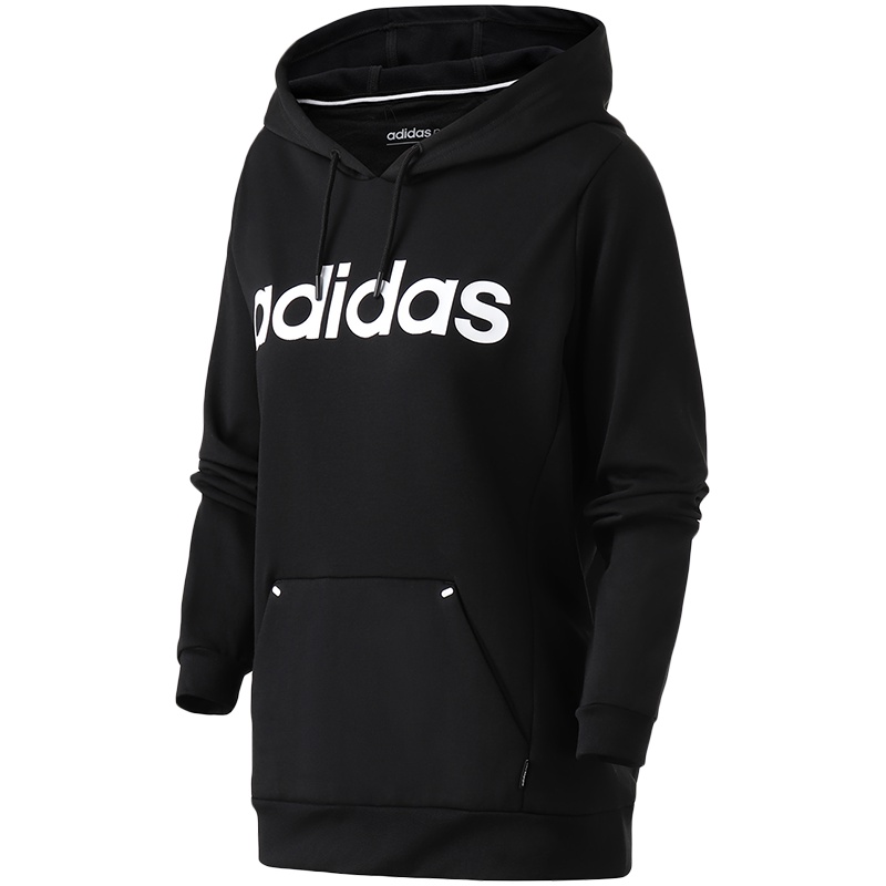 adidas阿迪达斯女装运动休闲连帽卫衣DM2048 L DM2048黑色