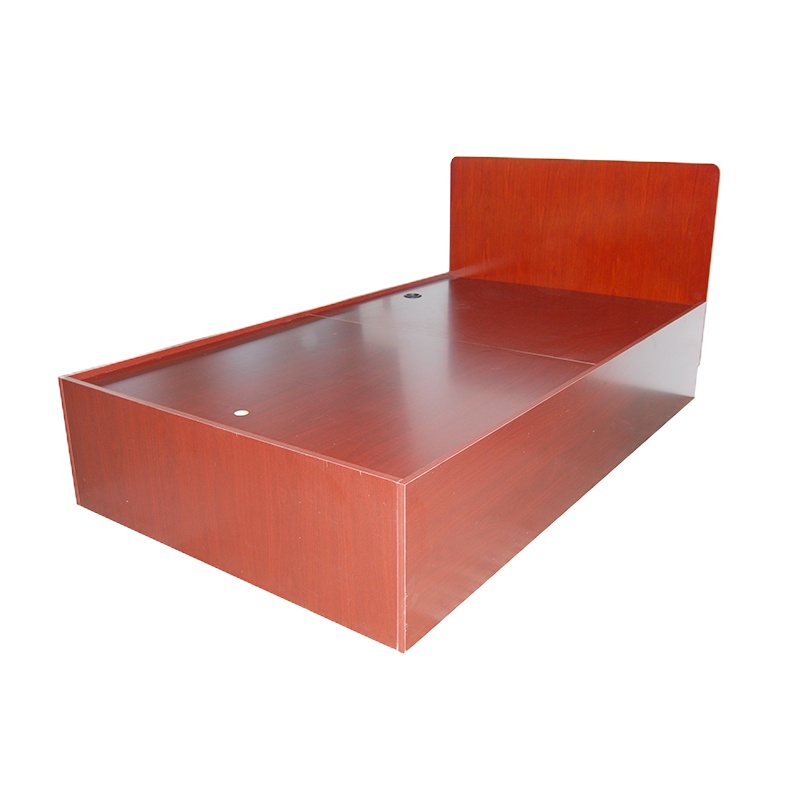 LMFU 单人床 1200*2000 木质普通床箱 E1级中密度板基材 双面贴木皮 环保油漆