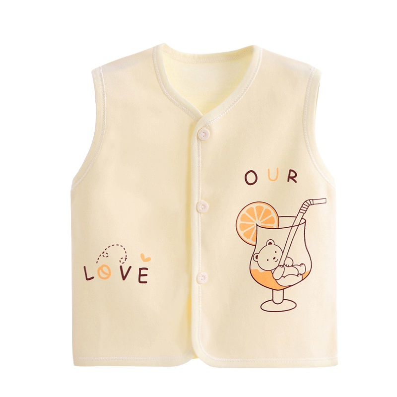 宝宝马甲婴儿春秋内穿背心儿童坎肩0-1-2-3-4岁幼儿马夹可爱卡通动物图案婴童马甲