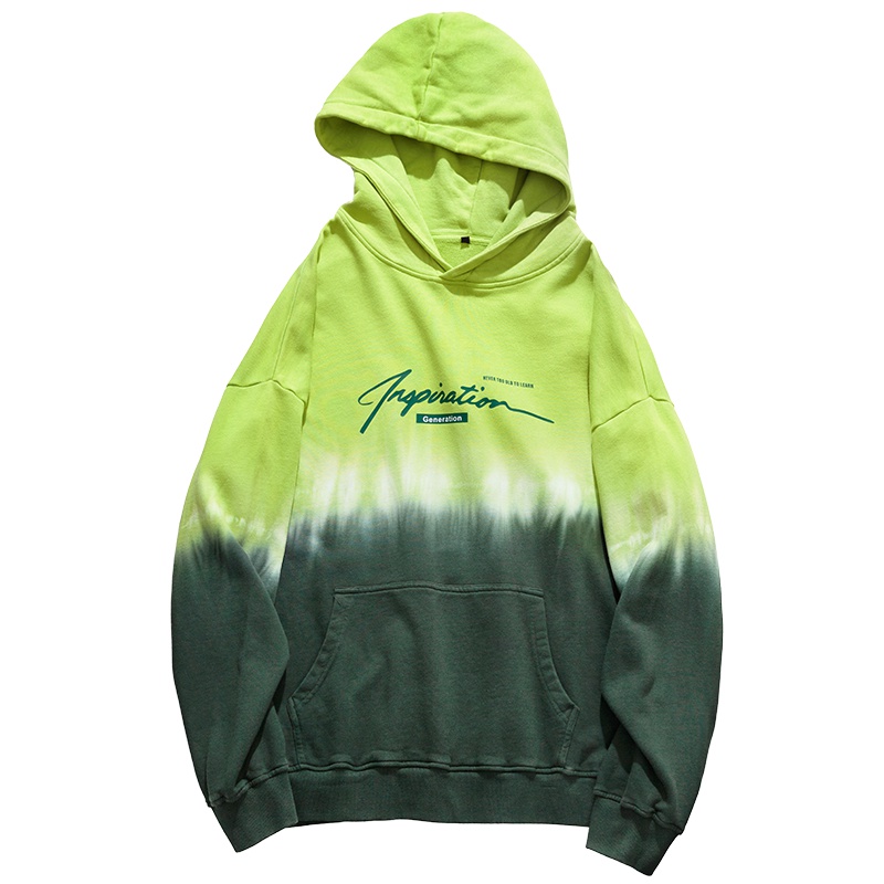 海德斯曼 情侣卫衣男连帽2019秋季新款吊染宽松渐变色外套潮15212