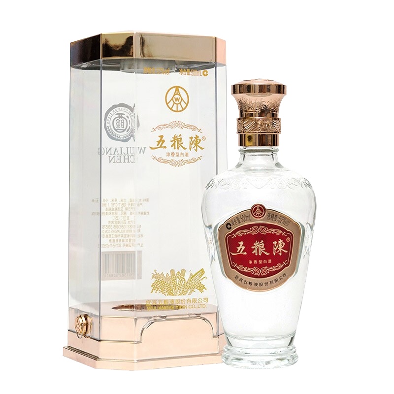 五粮液股份公司出品 五粮陈 52度500ml 单瓶 浓香型白酒