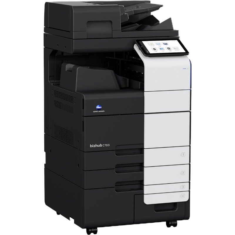 柯尼卡美能达Bizhub C750i A3 彩色多功能复合机 双面同步扫描输稿器 四纸盒落地