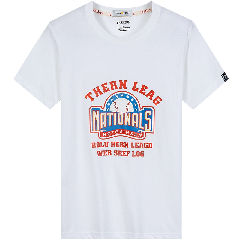 雅鹿男装夏季新款短袖T恤青年时尚圆领T恤男士短袖T恤A181BJ006