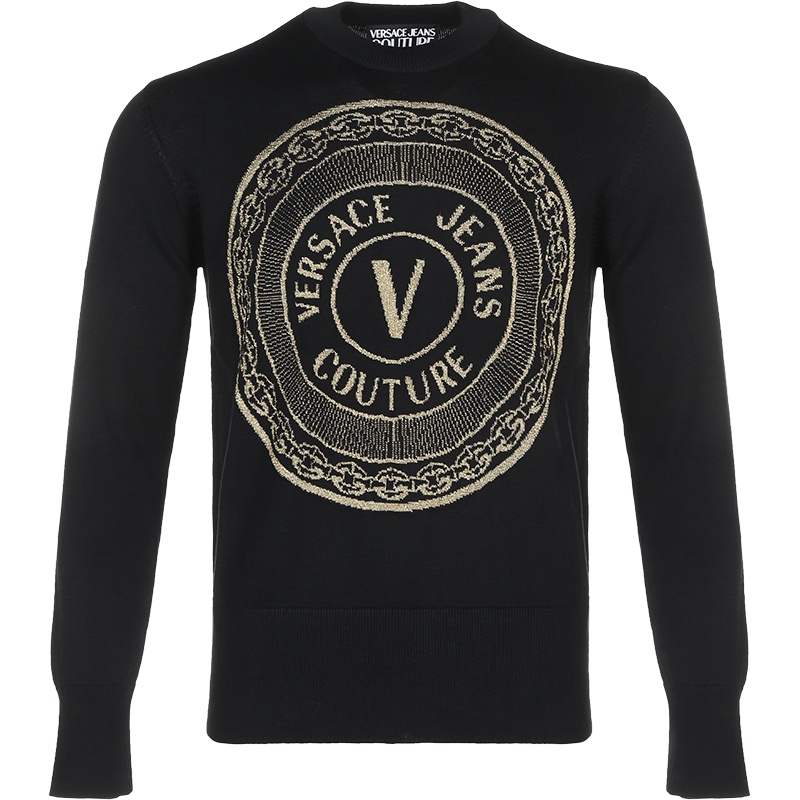 VERSACE JEANS COUTURE 范思哲 男士 棉质圆领长袖针织衫 B5GZA822 50463