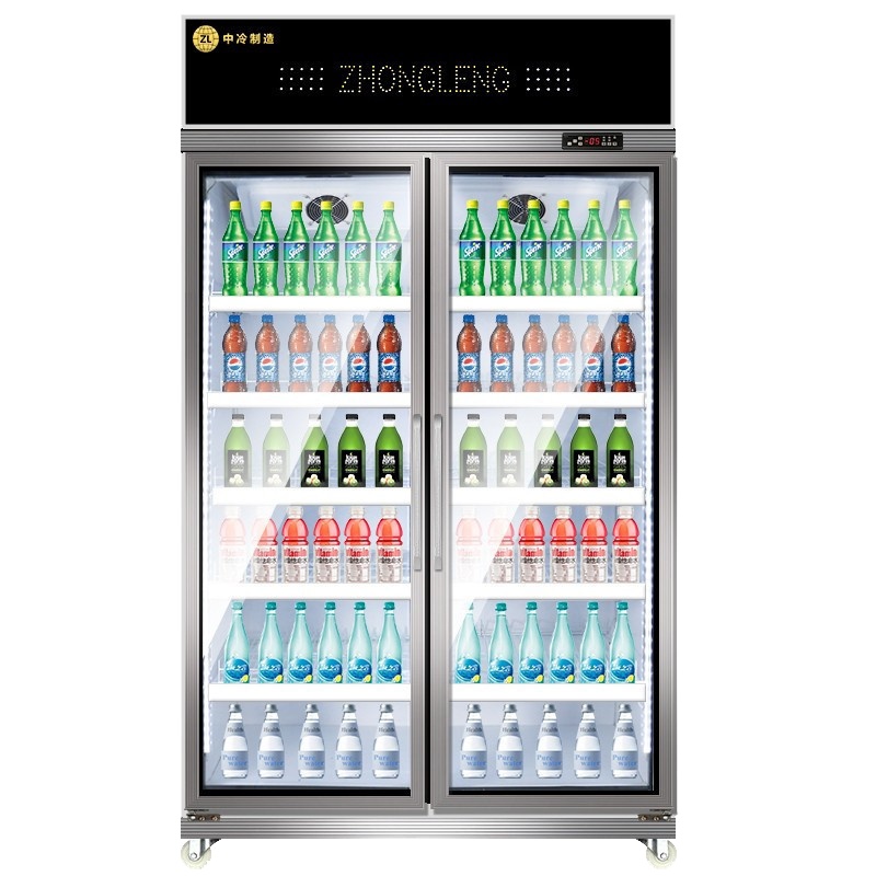(ZL)LC-888FS 888升商用展示柜 立式冰箱 风冷保鲜柜 对开门冷藏柜陈列柜 超市啤酒柜饮料柜点菜柜茶叶柜