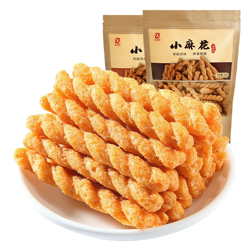 [真心 麻花218g*2袋]手工小麻花网红办公室零食小吃糕点心S