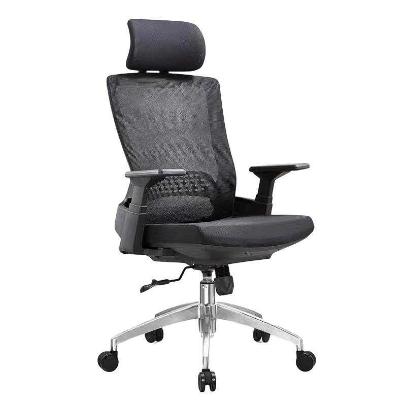 创世人 电脑椅家用舒服办公椅可躺职员椅会议椅护腰凳升降转椅 黑色高背