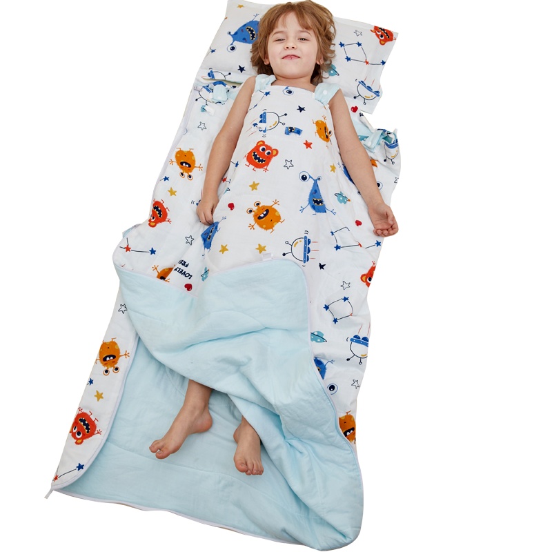 睡袋春秋款宝宝中大童防踢被神器四季通用被子秋冬款可水洗被式