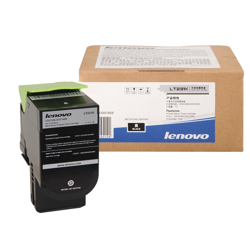 联想(Lenovo) LT231K 墨粉 4000页 黑色 (适用 CS2310N/CS3310DN)(单位:件)