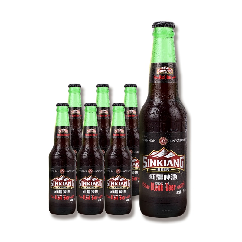 新疆夺命乌苏黑啤新疆黑啤330ml*6瓶焦香黑啤
